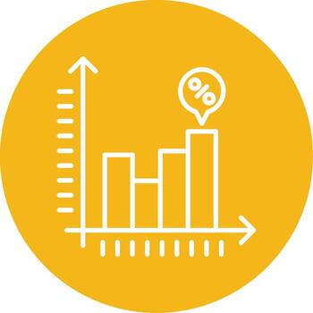 porcentaje valor gráfico multi color circulo vector