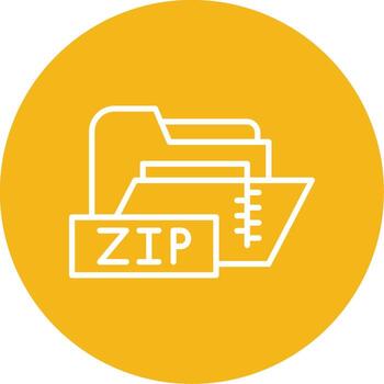 comprimido Código Postal carpeta multi color circulo vector