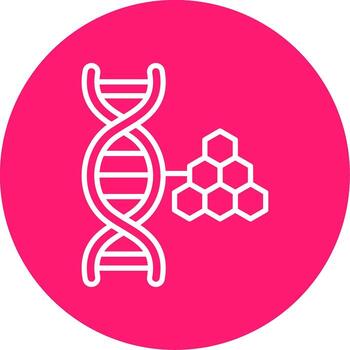 Double Helix DNA Multi Color Circle vector