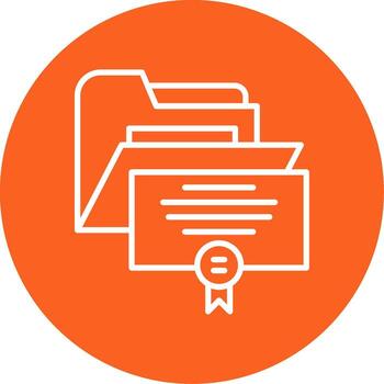 verificado certificado archivo multi color circulo vector