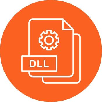 Dynamic DLL File Multi Color Circle vector