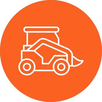 Compact Skid Steer Loader Multi Color Circle vector