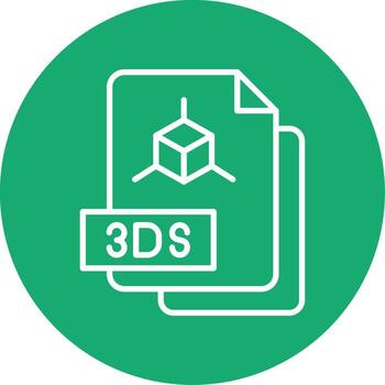 3DS Model File Multi Color Circle vector