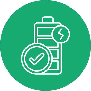 Charging Process Complete Multi Color Circle vector