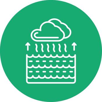 Atmospheric Cloud Condensation Phase Multi Color Circle vector