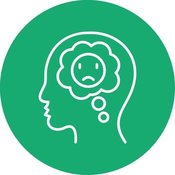 Negative Thinking Pattern Multi Color Circle vector