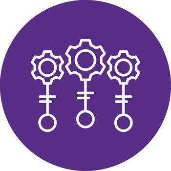 Chart Configuration Settings Multi Color Circle vector