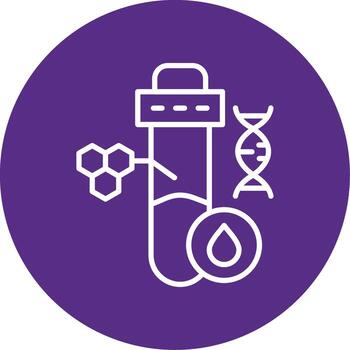 DNA Sample Collection Multi Color Circle vector