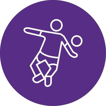 Dynamic Handball Movement Multi Color Circle vector