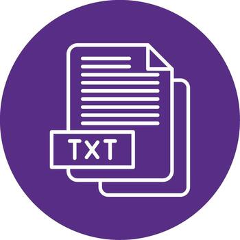 Plain TXT File Multi Color Circle vector