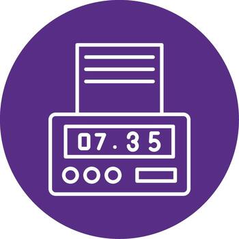 Digital Taxi Meter Multi Color Circle vector