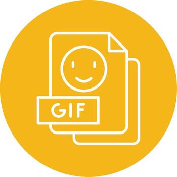 Animated GIF File Multi Color Circle vector