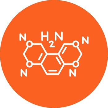 Adenine Molecular Base Multi Color Circle vector