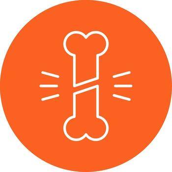 Severe Bone Fracture Multi Color Circle vector