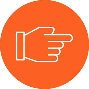 Forward Pointing Gesture Multi Color Circle vector