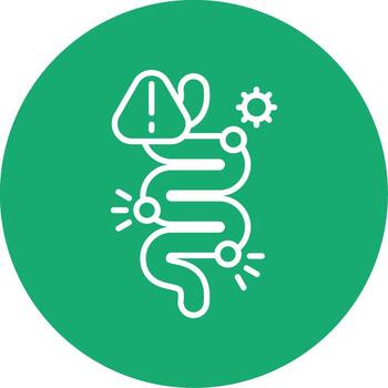 Severe Diarrhea Condition Multi Color Circle vector