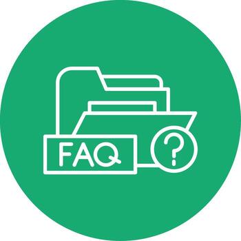 Preguntas más frecuentes ayuda carpeta multi color circulo vector