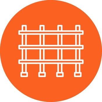 Construction Site Scaffolding Multi Color Circle vector