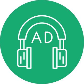Audio Description Feature Multi Color Circle vector