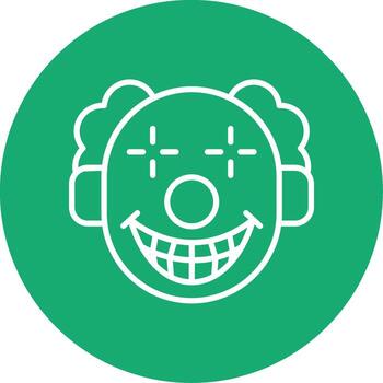 Funny Circus Clown Multi Color Circle vector