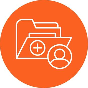 User Profile Folder Multi Color Circle vector