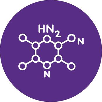 Cytosine DNA Base Multi Color Circle vector