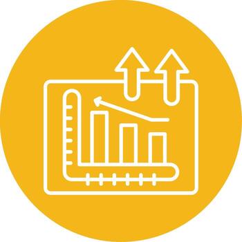analítico bar grafico multi color circulo vector