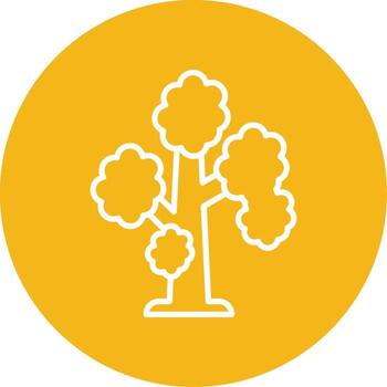 Majestic Elm Tree Multi Color Circle vector