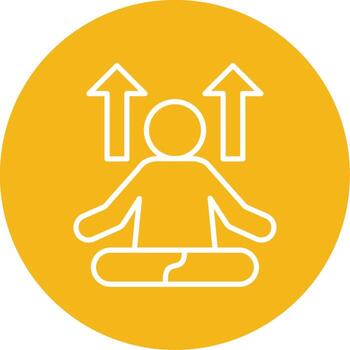 Dynamic Yoga Pose Multi Color Circle vector