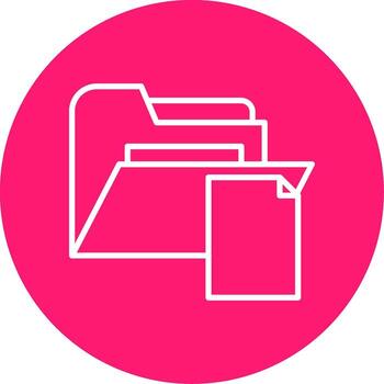 vacío archivos carpeta multi color circulo vector