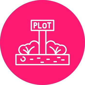 Residential Plot Land Multi Color Circle vector