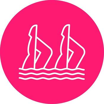 Synchronized Swimming Routine Multi Color Circle vector