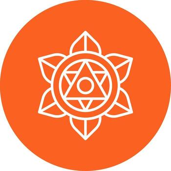 Solar Plexus Chakra Multi Color Circle vector