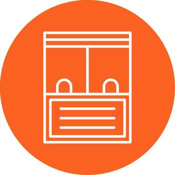 Ticket Box Booth Multi Color Circle vector