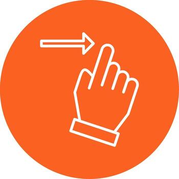 Swipe Right Motion Multi Color Circle vector