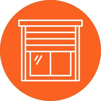 Glass Window Frame Multi Color Circle vector