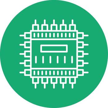 Micro Technology Chip Multi Color Circle vector