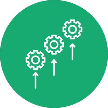 Ongoing Project Development Multi Color Circle vector