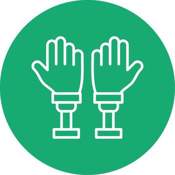 robótico protésico manos multi color circulo vector