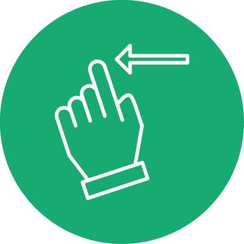 Swipe Left Motion Multi Color Circle vector