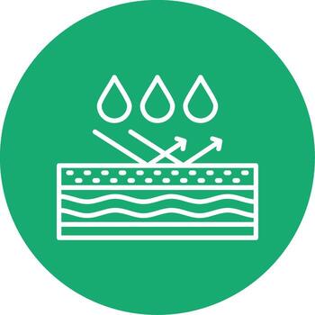 agua resistente capa multi color circulo vector