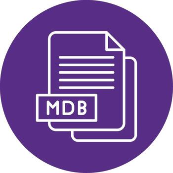 Access MDB File Multi Color Circle vector