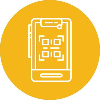 QR Code Scanner Multi Color Circle vector