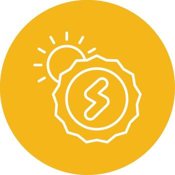 Solar Power System Multi Color Circle vector