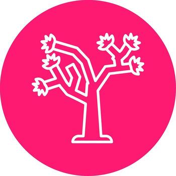 Desert Joshua Tree Multi Color Circle vector