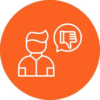 Negative Customer Review Multi Color Circle vector