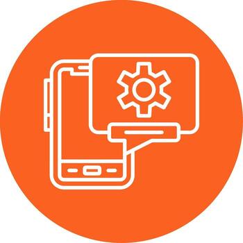Mobile System Configuration Multi Color Circle vector