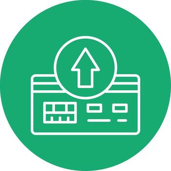 Front Side Of Card Multi Color Circle vector