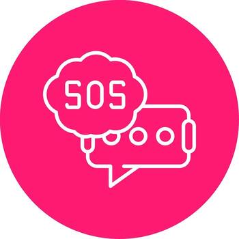 en capas habla burbuja multi color circulo vector