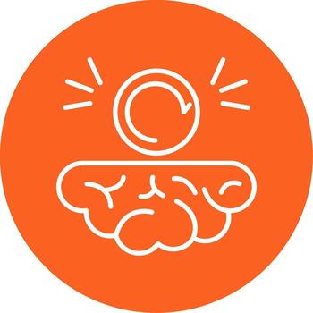 mental disonancia estado multi color circulo vector